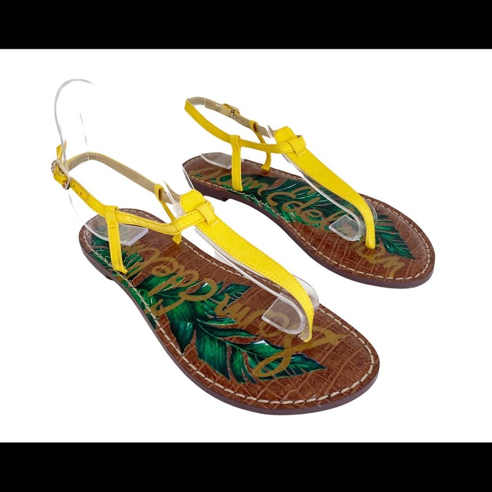 Sam Edelman Yellow T-Strap Sandals